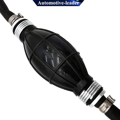 Fuel Line Assembly, Outboard Motor Inner Diameter 10mm 3/8inch Outer 5/8inch Dia Hose Marine Boat RVs Assembly with Primer Bulb Steel Clamps