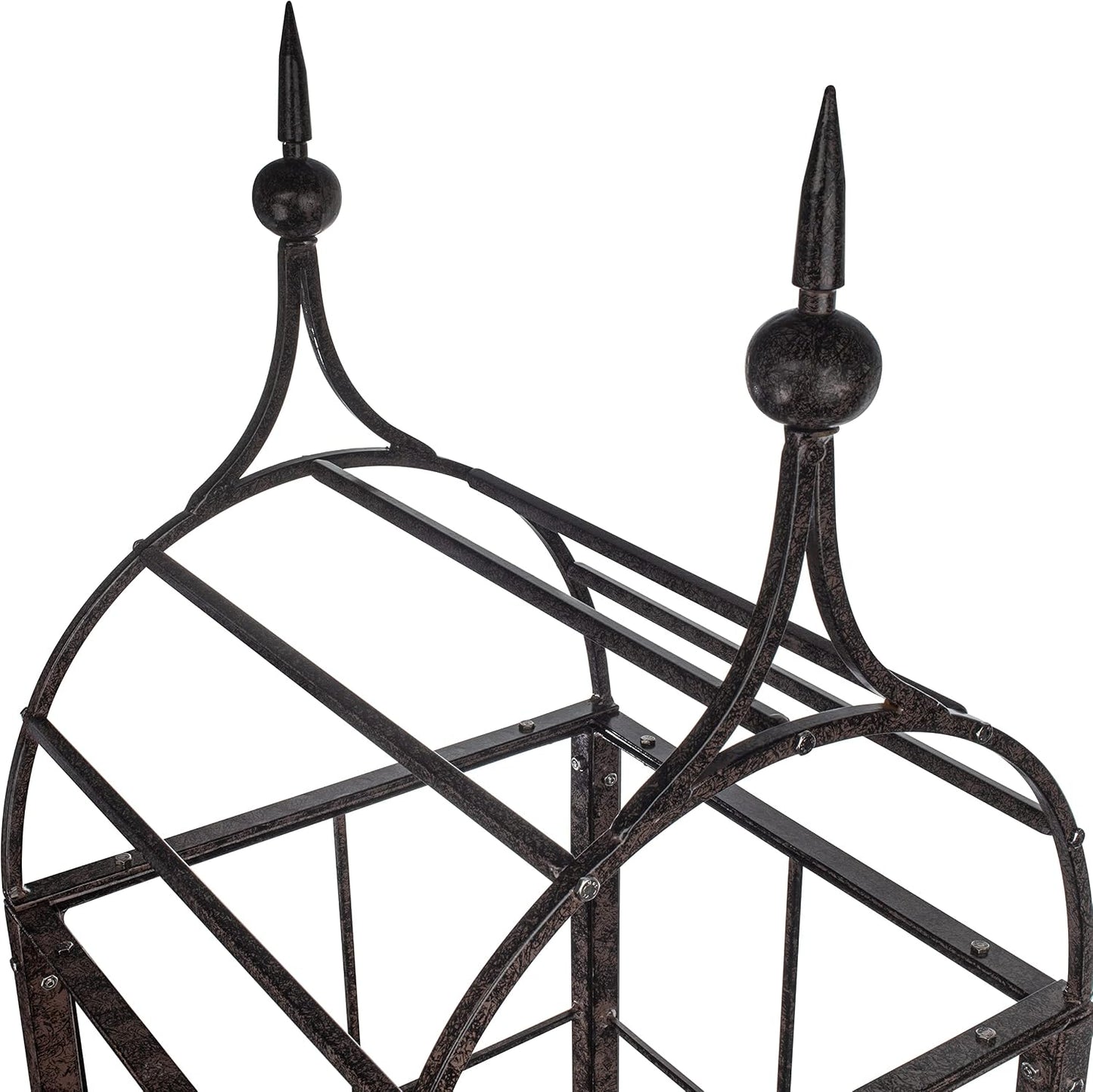 7.5 Ft Garden Obelisk Trellis, Freestanding, Heavy Duty Iron
