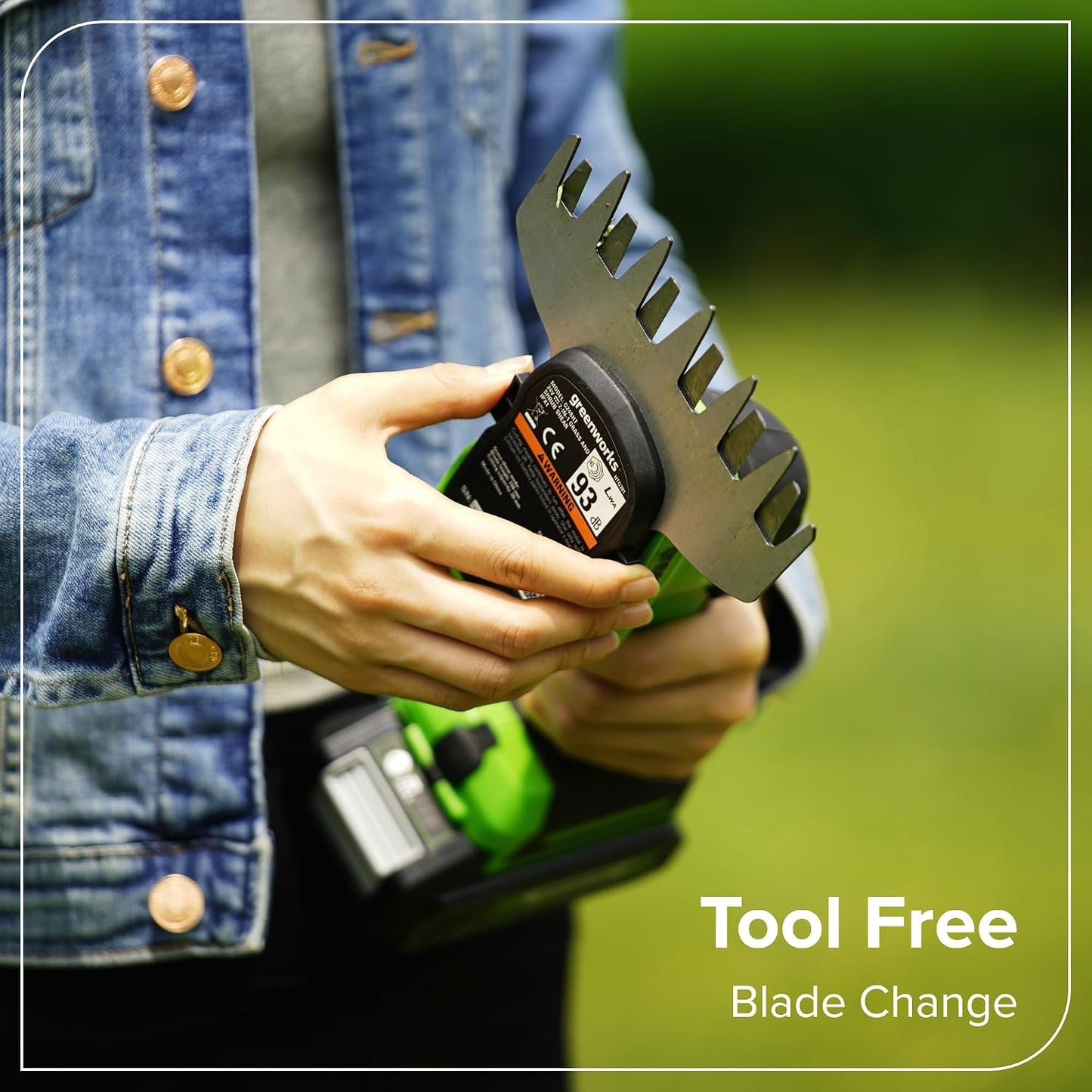 24V Cordless Shear Shrubber, 1.5Ah USB Battery and Charger Included