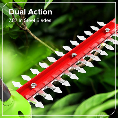 24V Cordless Shear Shrubber, 1.5Ah USB Battery and Charger Included