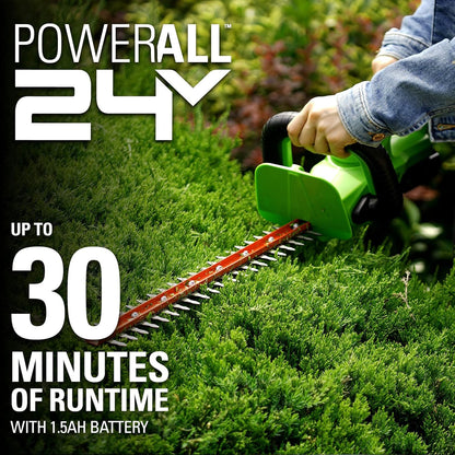 24V Cordless Shear Shrubber, 1.5Ah USB Battery and Charger Included