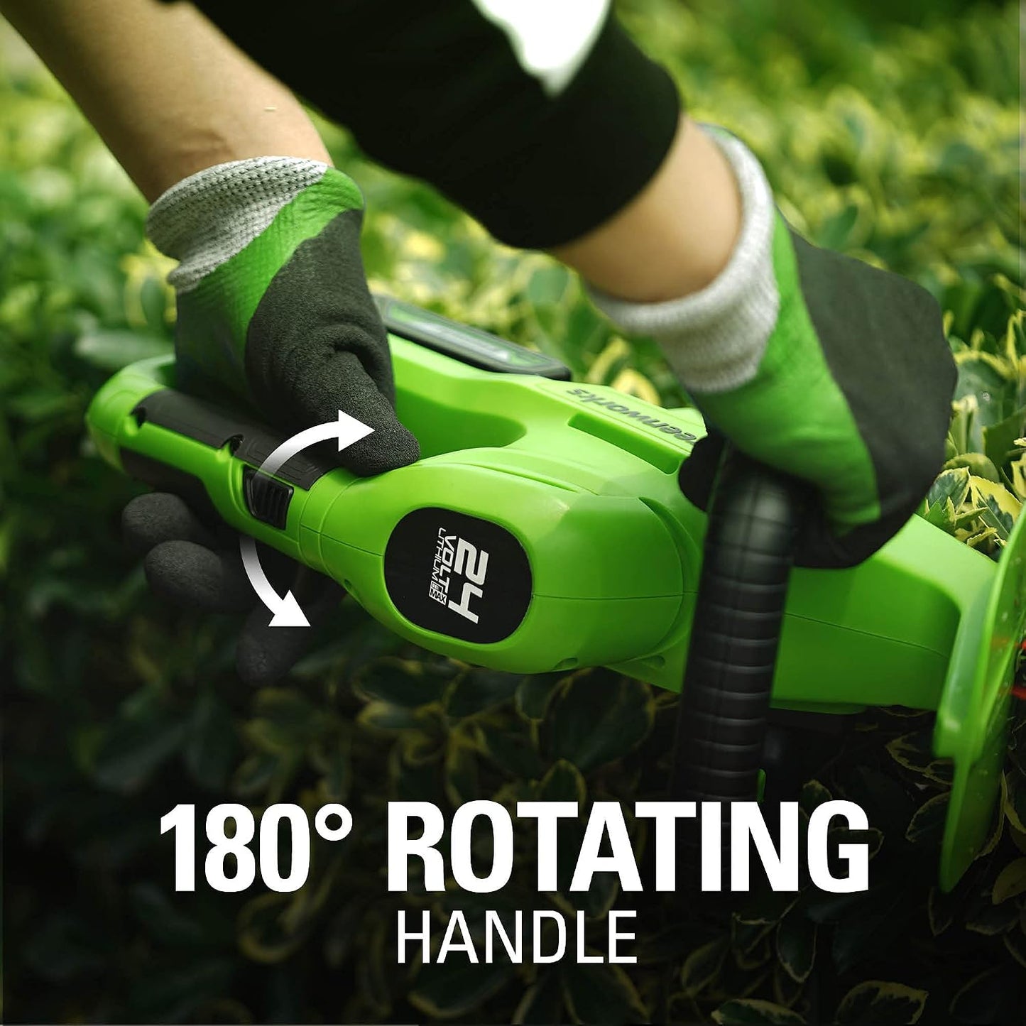 24V Cordless Shear Shrubber, 1.5Ah USB Battery and Charger Included