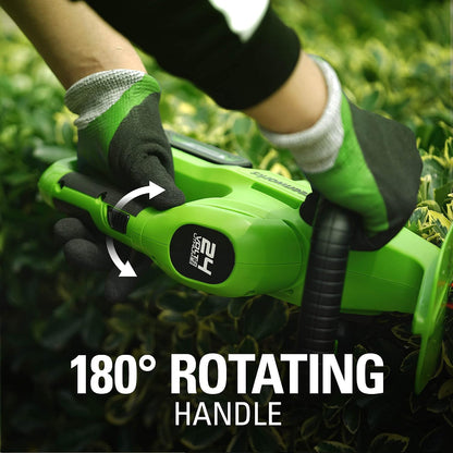 24V Cordless Shear Shrubber, 1.5Ah USB Battery and Charger Included