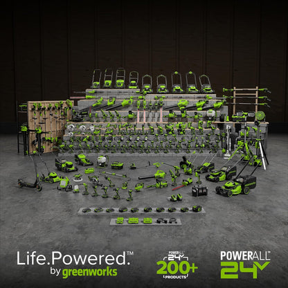 24V Cordless Shear Shrubber, 1.5Ah USB Battery and Charger Included