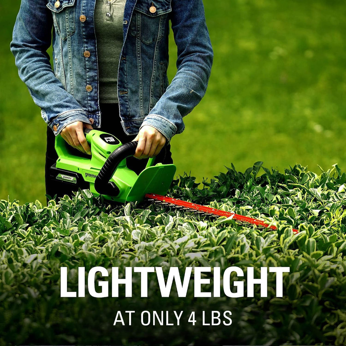 24V Cordless Shear Shrubber, 1.5Ah USB Battery and Charger Included