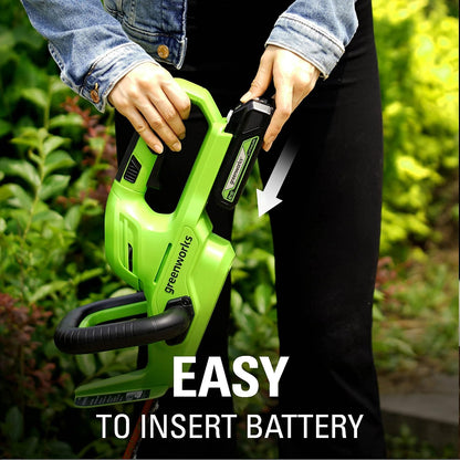 24V Cordless Shear Shrubber, 1.5Ah USB Battery and Charger Included