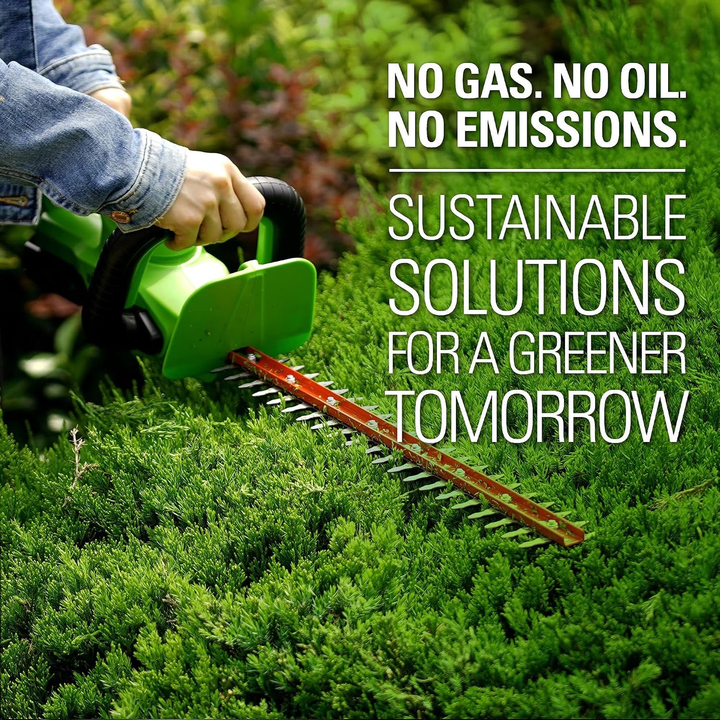 24V Cordless Shear Shrubber, 1.5Ah USB Battery and Charger Included