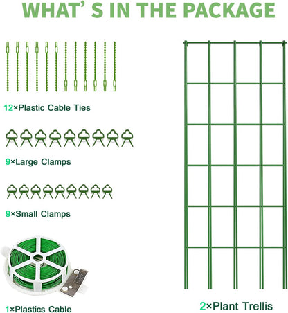 39.4" H Cucumber Trellis, 2 Pack Foldable A Frame Garden Trellis