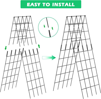 39.4" H Cucumber Trellis, 2 Pack Foldable A Frame Garden Trellis