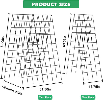 39.4" H Cucumber Trellis, 2 Pack Foldable A Frame Garden Trellis