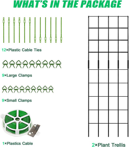 39.4" H Cucumber Trellis, 2 Pack Foldable A Frame Garden Trellis