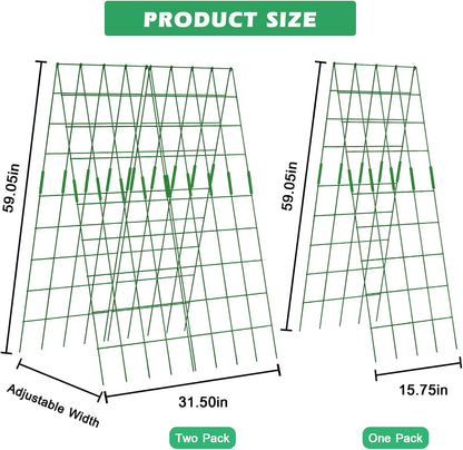 39.4" H Cucumber Trellis, 2 Pack Foldable A Frame Garden Trellis