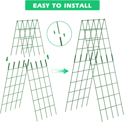 39.4" H Cucumber Trellis, 2 Pack Foldable A Frame Garden Trellis