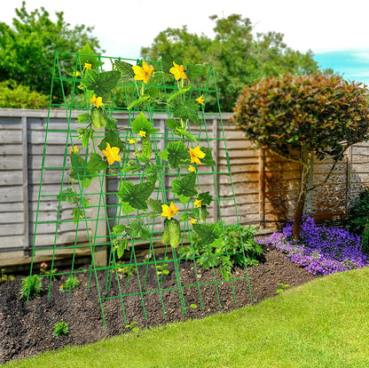 39.4" H Cucumber Trellis, 2 Pack Foldable A Frame Garden Trellis