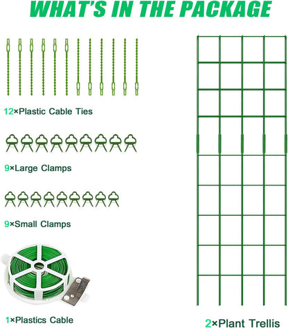 39.4" H Cucumber Trellis, 2 Pack Foldable A Frame Garden Trellis