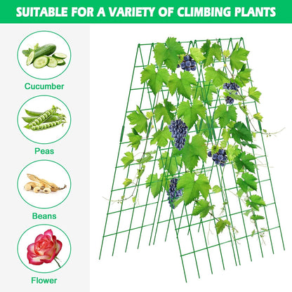 39.4" H Cucumber Trellis, 2 Pack Foldable A Frame Garden Trellis