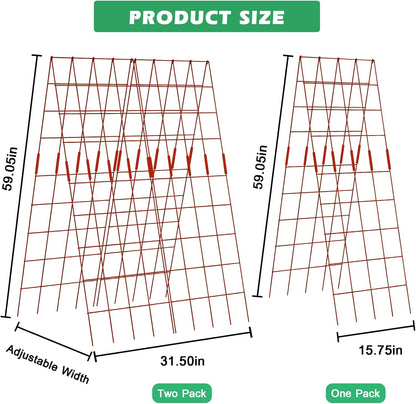 39.4" H Cucumber Trellis, 2 Pack Foldable A Frame Garden Trellis