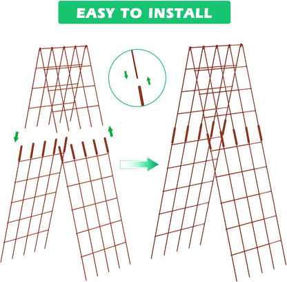 39.4" H Cucumber Trellis, 2 Pack Foldable A Frame Garden Trellis