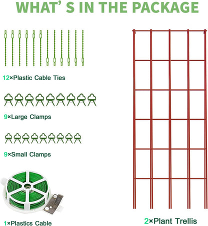 39.4" H Cucumber Trellis, 2 Pack Foldable A Frame Garden Trellis
