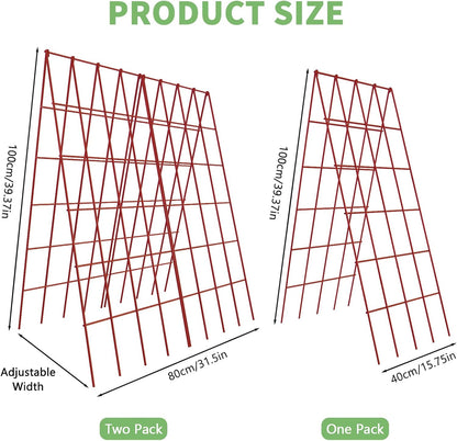 39.4" H Cucumber Trellis, 2 Pack Foldable A Frame Garden Trellis
