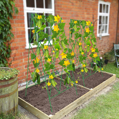 39.4" H Cucumber Trellis, 2 Pack Foldable A Frame Garden Trellis