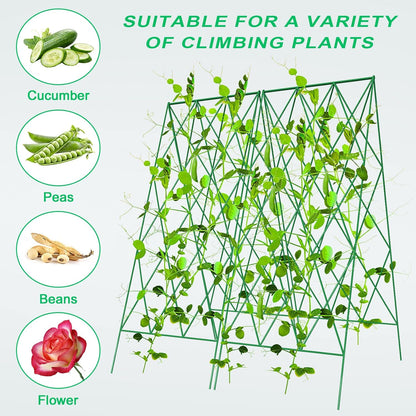 39.4" H Cucumber Trellis, 2 Pack Foldable A Frame Garden Trellis