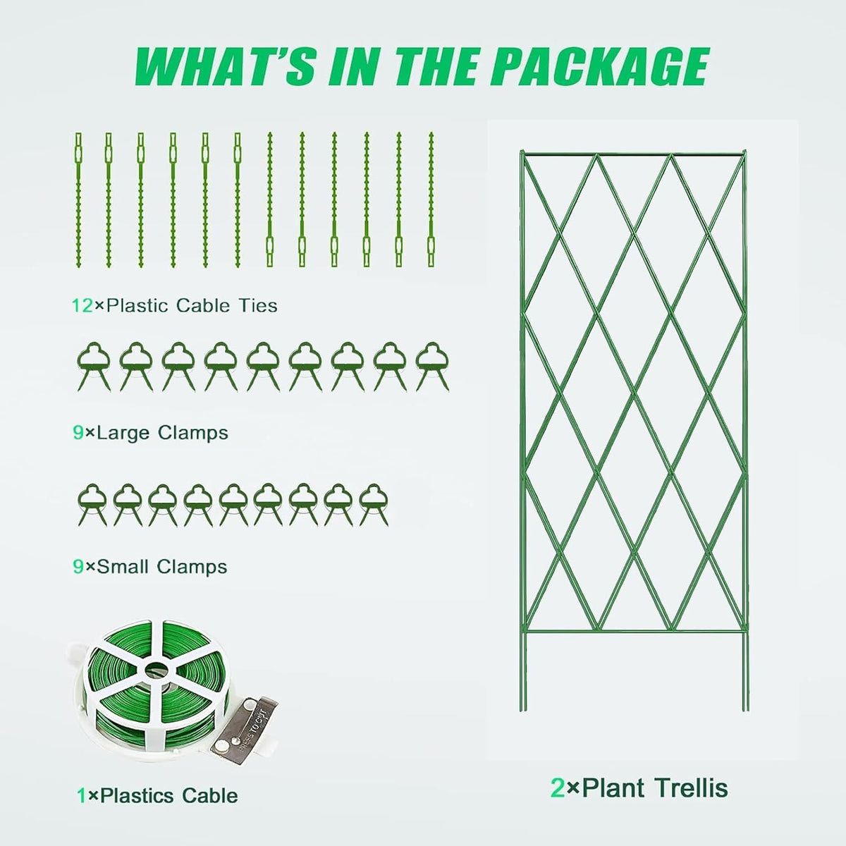 39.4" H Cucumber Trellis, 2 Pack Foldable A Frame Garden Trellis
