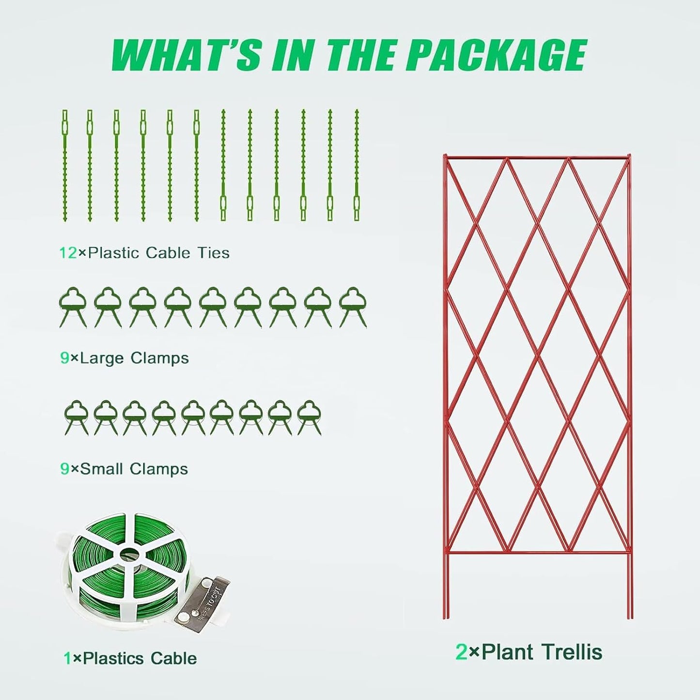 39.4" H Cucumber Trellis, 2 Pack Foldable A Frame Garden Trellis