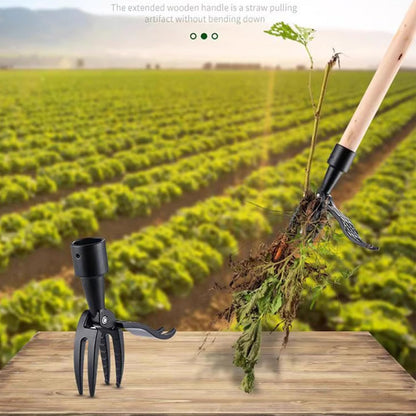 Stand Up Weed Puller an Upright Weeding Tool Standing Weed Clip No Bending 4 Claws
