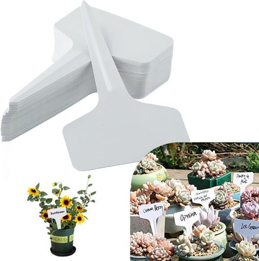 T-Type Plant Labels, 200Pcs Plastic Plant Tag, Waterproof