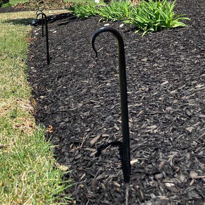 Garden Hose Guide Stakes Heavy Duty – Solid Metal Powder Coated Rust Resistant Hose Guards for Flower Beds, Garden Borders, Landscaping – Amish Handmade Lancaster PA (Single Pack)