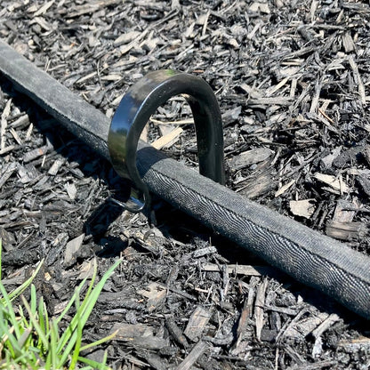 Garden Hose Guide Stakes Heavy Duty – Solid Metal Powder Coated Rust Resistant Hose Guards for Flower Beds, Garden Borders, Landscaping – Amish Handmade Lancaster PA (Single Pack)