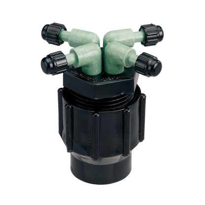 3-Pack 69025 Drip System 4-Port Watering Manifold for 1/4 Inch Tube - Efficient Garden Irrigation