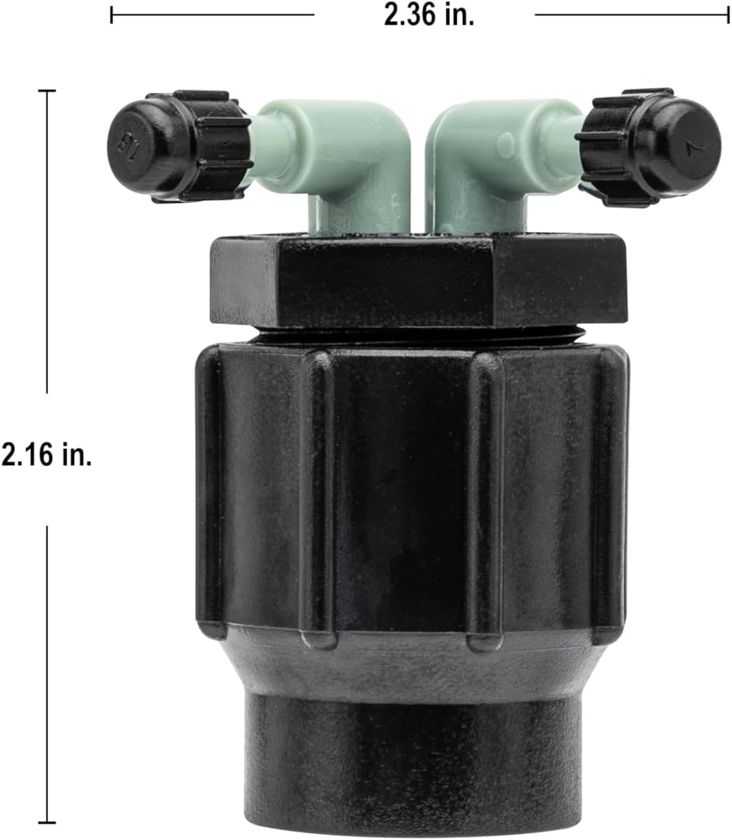 3-Pack 69025 Drip System 4-Port Watering Manifold for 1/4 Inch Tube - Efficient Garden Irrigation