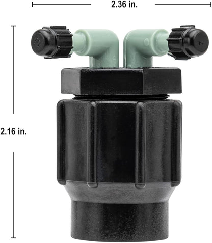 3-Pack 69025 Drip System 4-Port Watering Manifold for 1/4 Inch Tube - Efficient Garden Irrigation