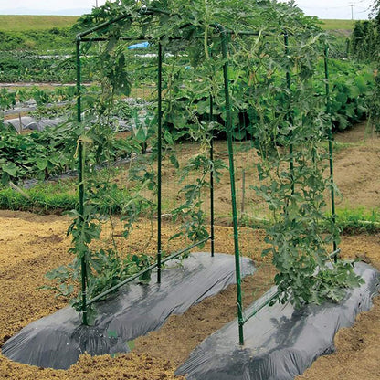 Garden Stakes, 25 Pack Steel Plant Garden Tomato Stakes with Plastic Coat for Climbing Plants (25 Pack 58 Inch)