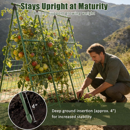 Cucumber Trellis, 48"x48" A-Frame Trellis for Raised Bed, Garden Trellis for Climbing Plants Outdoor, Plant Support for Vegetables Vines