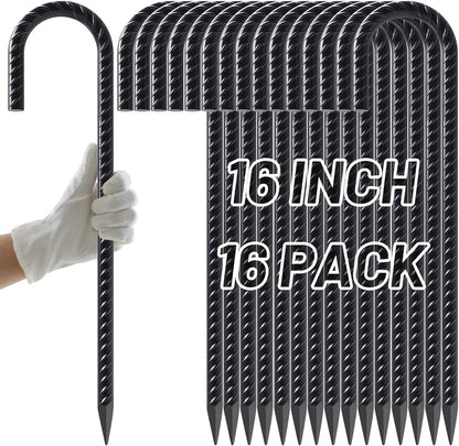 Rebar Stakes 12 Inch J Hook, Premium Anti-Rust Tent Stakes for Canopy