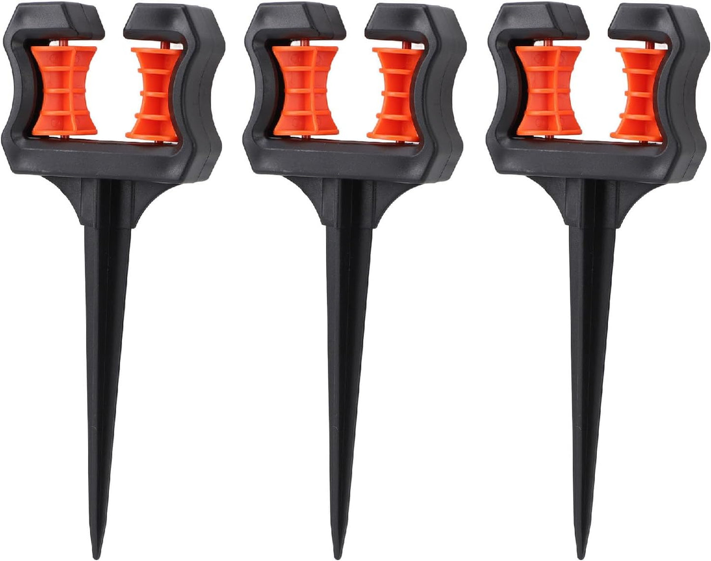 3PCS Garden Hose Guide Spike, ABS Hose Holder Roller with Guard for Yard Irrigation, Landscape Watering, Agricultural Irrigation