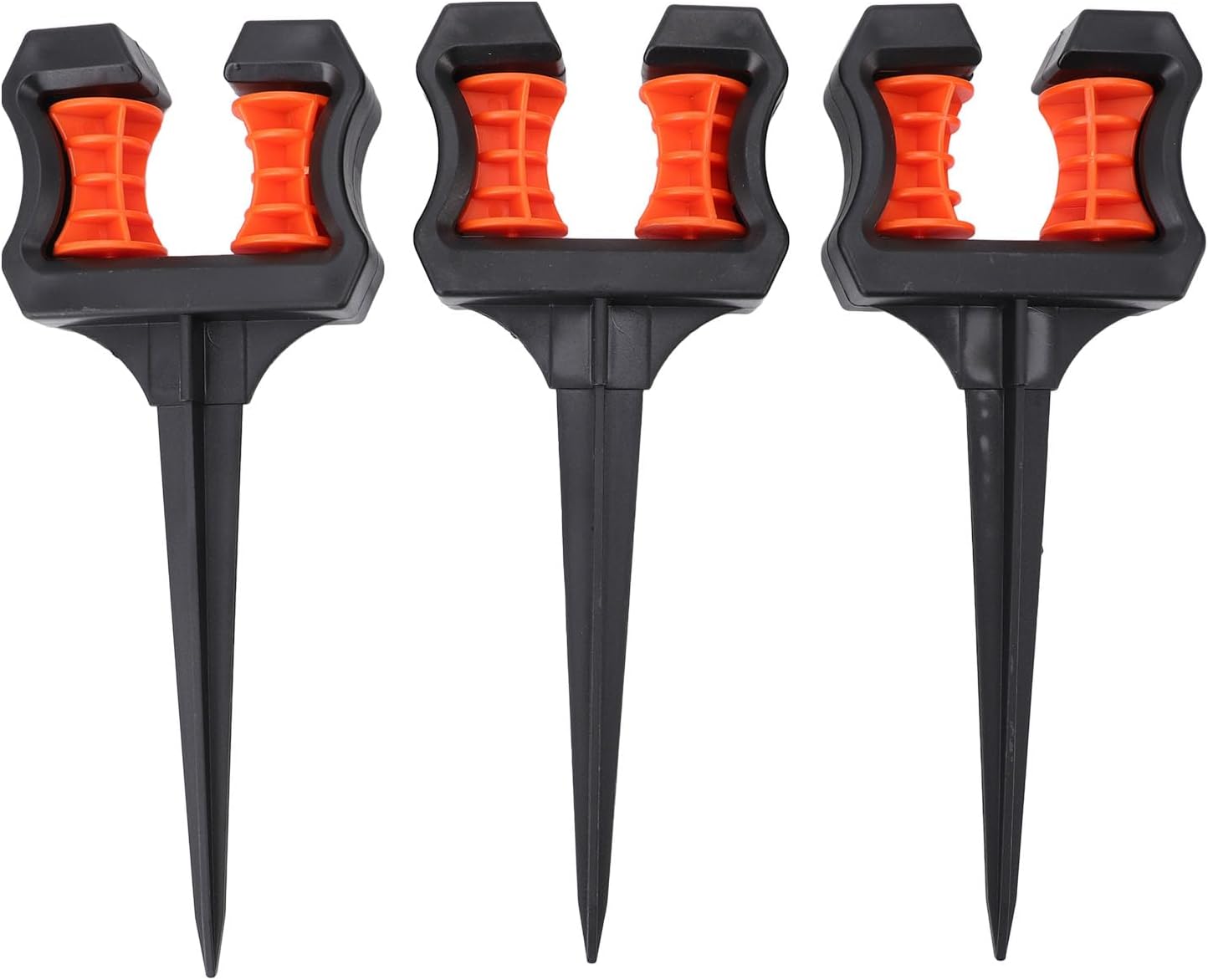 3PCS Garden Hose Guide Spike, ABS Hose Holder Roller with Guard for Yard Irrigation, Landscape Watering, Agricultural Irrigation