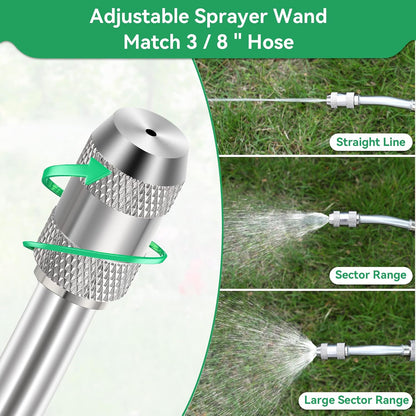 1 Pack 24"Curved Sprayer Wand, 1/4"Connector, Fits 3/8"Hose