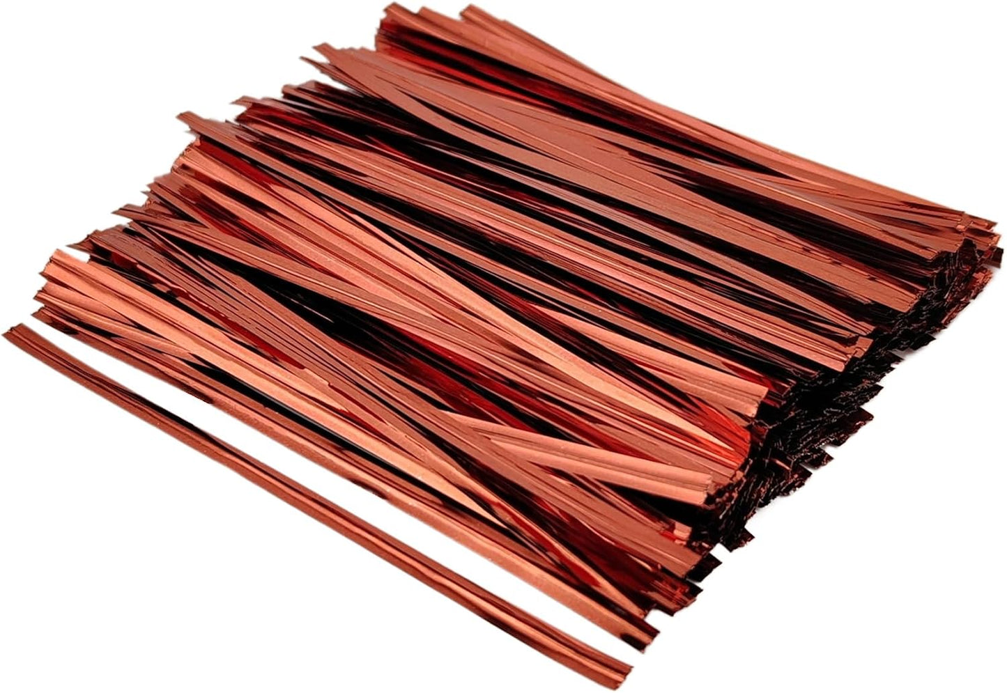 400 Pcs Metallic Twist Ties 4-Inch, Foil Twist Ties for Bread Bags, Candy Bags, Gift Bags, Snack Bags, and Party Favor Wrapping (Gold)