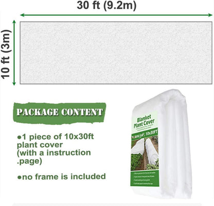 Plant Covers Freeze Protection, 1.2oz 10x30FT Frost Cloth Plant Freeze Protection, Plant Frost Blankets Covers for Outdoor Plants for Winter Cold Weather, Floating Row Cover for Vegetables
