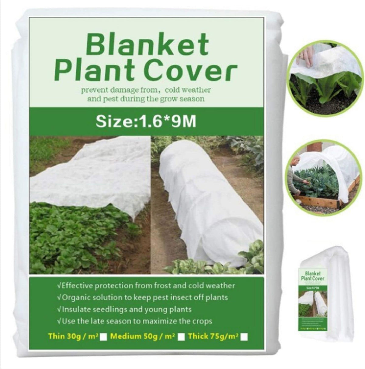 Plant Covers Freeze Protection, 1.2oz 10x30FT Frost Cloth Plant Freeze Protection, Plant Frost Blankets Covers for Outdoor Plants for Winter Cold Weather, Floating Row Cover for Vegetables