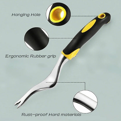 Hand Weeder Puller Tool, Garden Handle with V-Shaped,Transplantation Tool