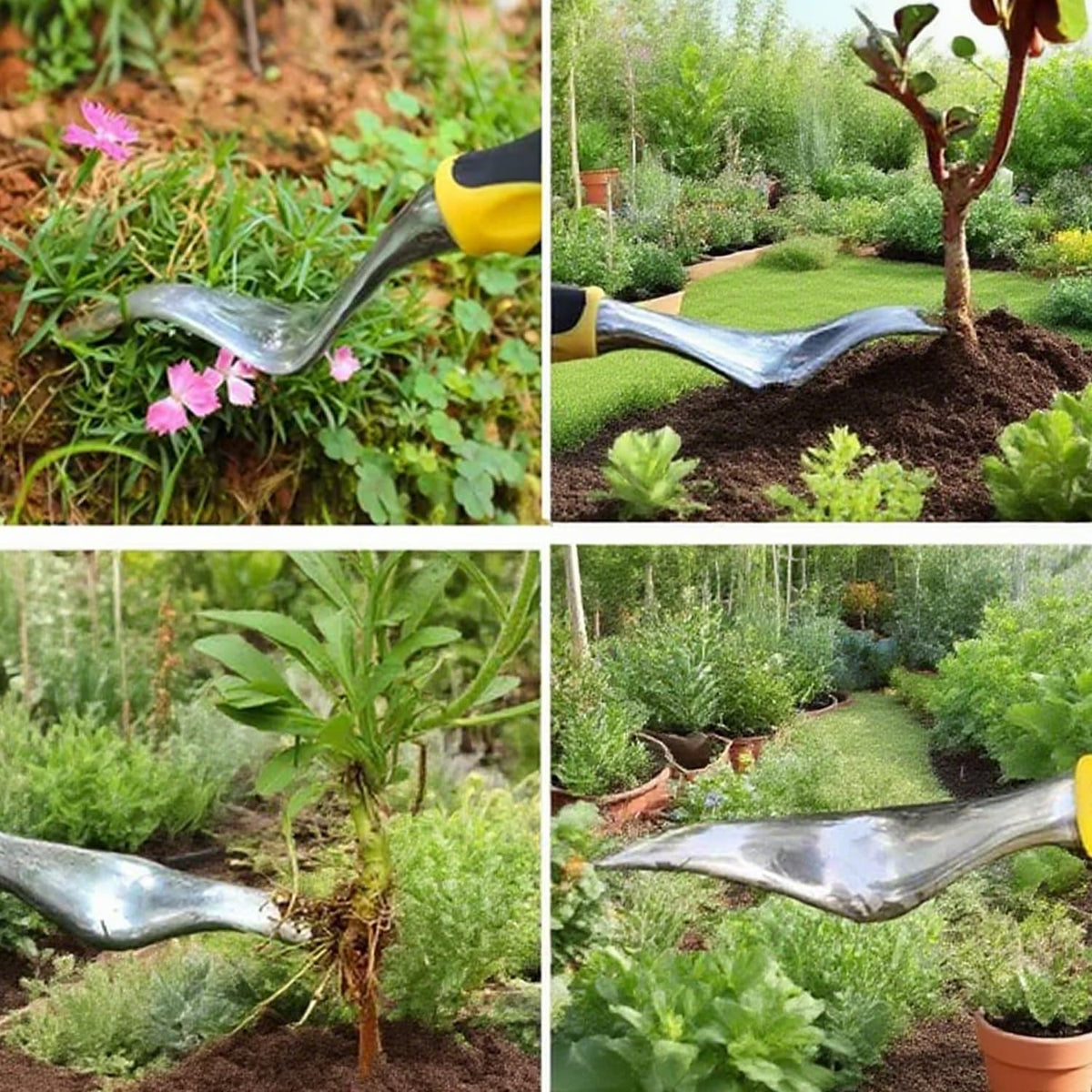 Hand Weeder Puller Tool, Garden Handle with V-Shaped,Transplantation Tool