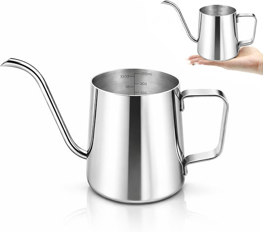 Small Watering Can for Indoor Plants, 12 oz Metal Mini Watering Can