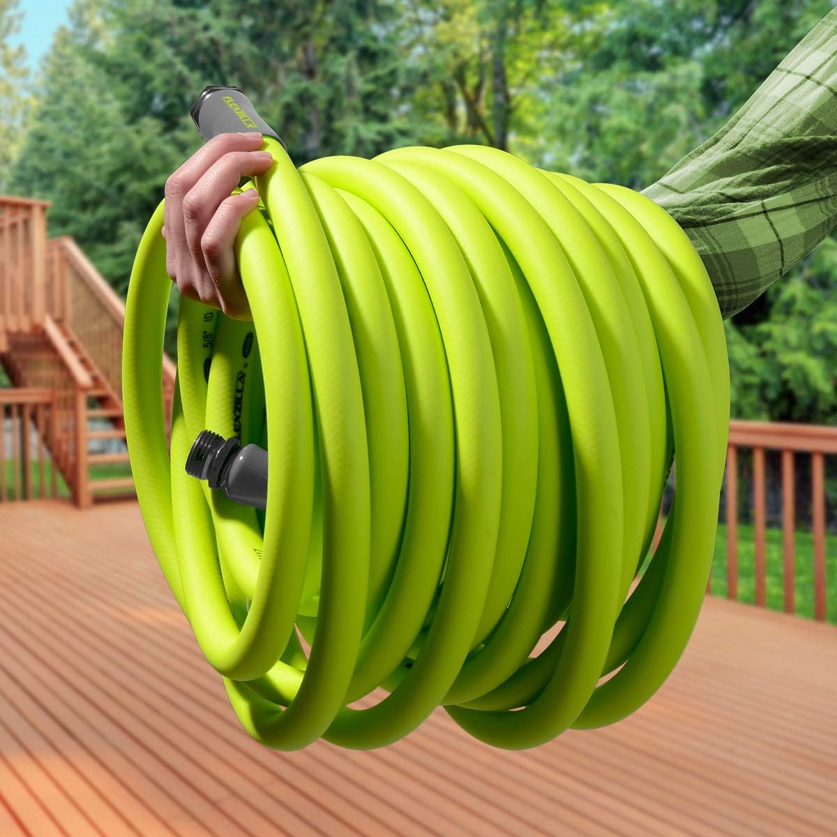 Garden Hose 3/4 in. x 100 ft., Lightweight All-Weather Water Hose, Durable and Flexible, Leak-Free Connections