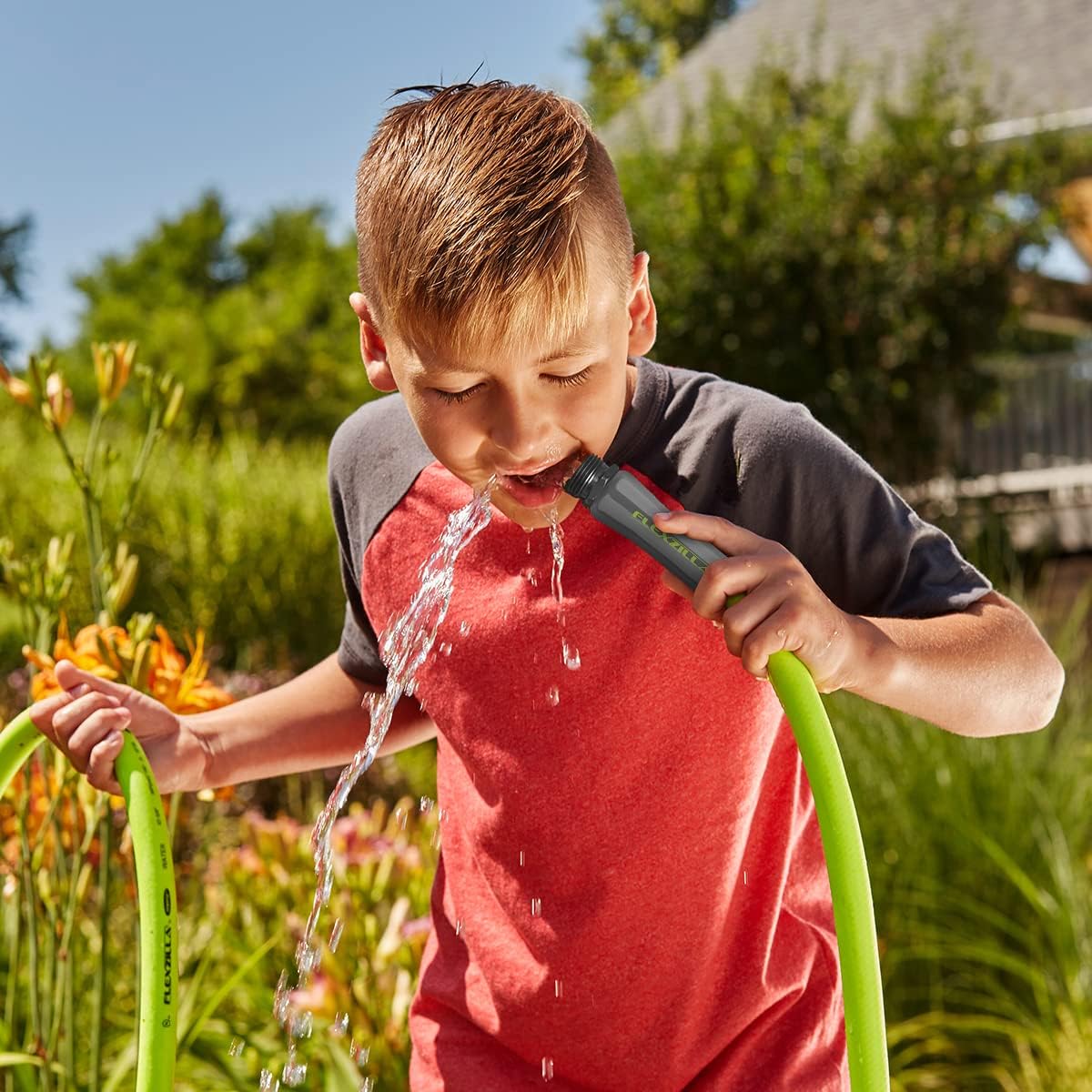 Garden Hose 3/4 in. x 100 ft., Lightweight All-Weather Water Hose, Durable and Flexible, Leak-Free Connections