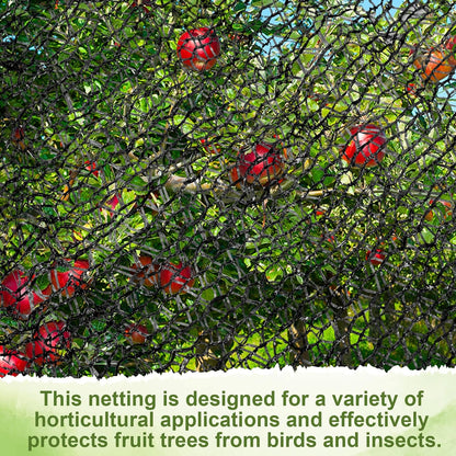 Bird Netting for Garden 14 x 14 ft Garden Netting with 1/4 Inch Mesh Heavy Duty Gardening Protection Mesh for Fruits, Vegetables, Trees, Flowers, Deer, Shields Plants from Birds